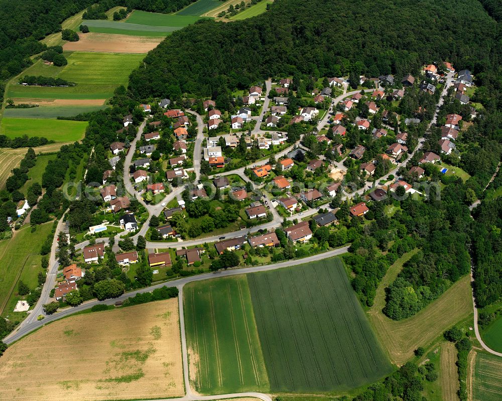 Aerial image Gechingen - Single-family residential area of settlement in Gechingen in the state Baden-Wuerttemberg, Germany