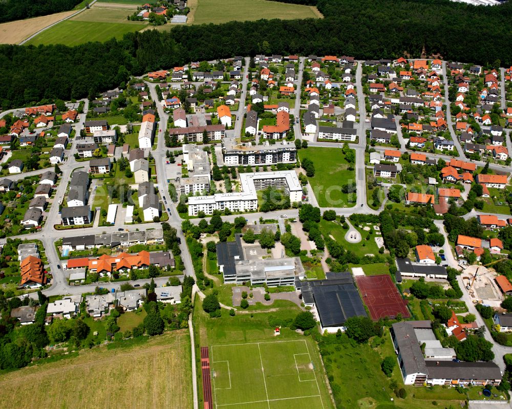 Aerial photograph Gendorf - Single-family residential area of settlement in Gendorf in the state Bavaria, Germany