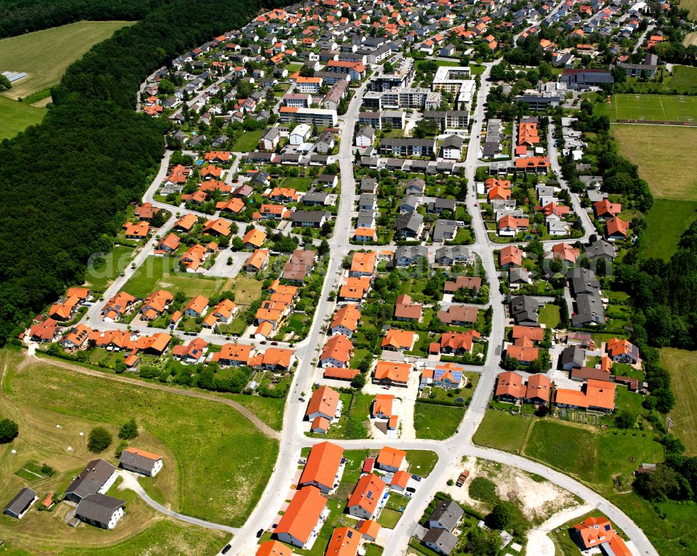 Gendorf from above - Single-family residential area of settlement in Gendorf in the state Bavaria, Germany