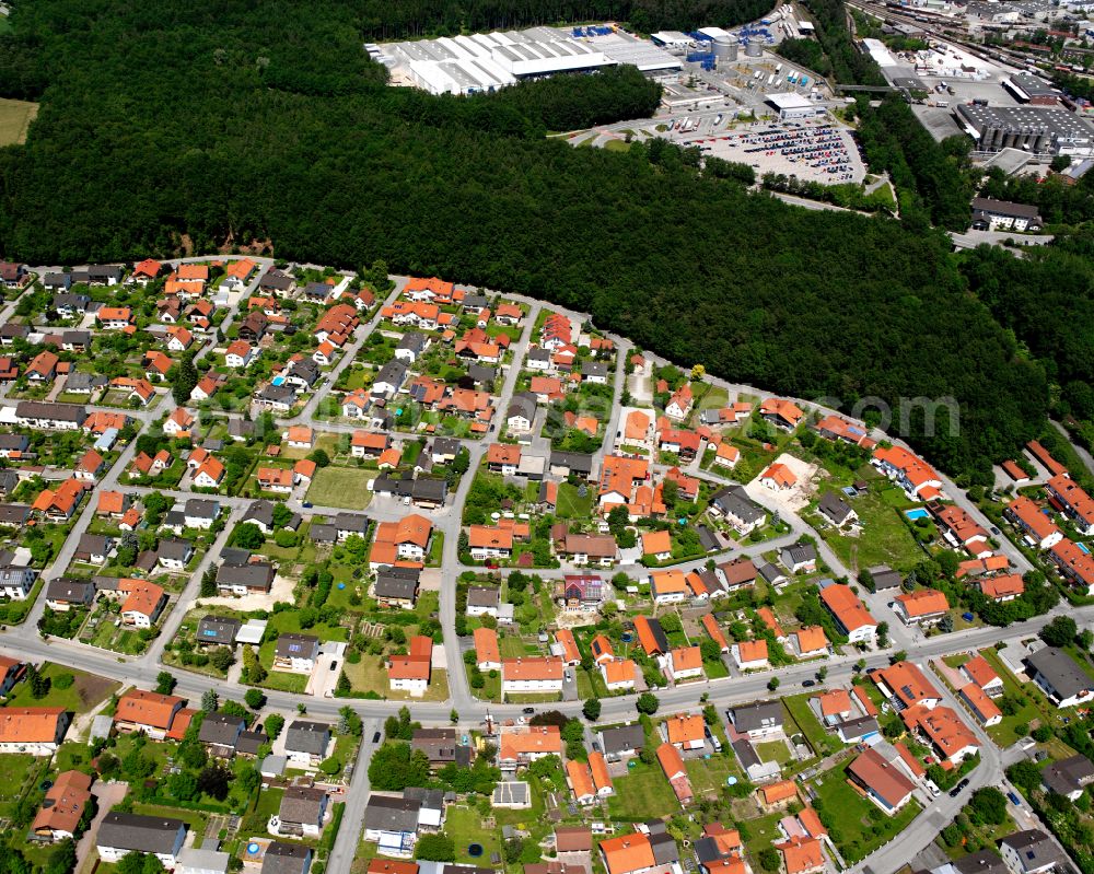 Gendorf from the bird's eye view: Single-family residential area of settlement in Gendorf in the state Bavaria, Germany