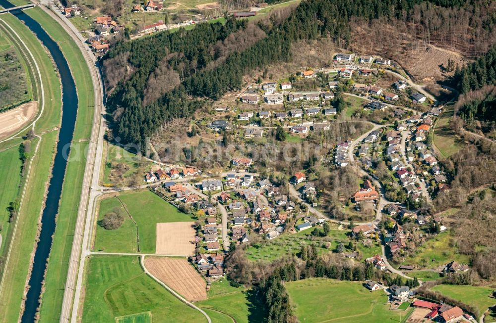 Aerial image Gengenbach - Single-family residential area of settlement in Gengenbach in the state Baden-Wuerttemberg, Germany