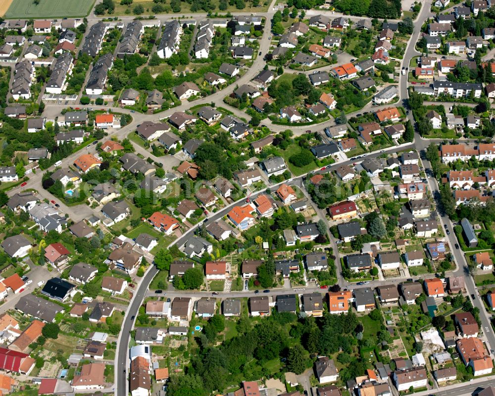 Aerial image Grünwettersbach - Single-family residential area of settlement in Grünwettersbach in the state Baden-Wuerttemberg, Germany