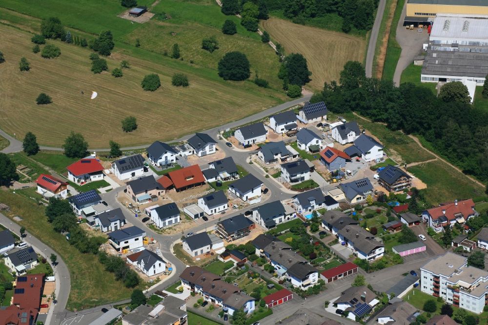 Wehr from the bird's eye view: New construction residential area of detached housing estate in Wehr in the state Baden-Wurttemberg, Germany
