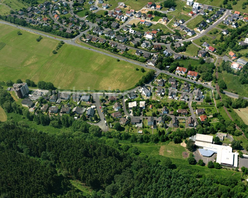 Haiger from above - Single-family residential area of settlement in Haiger in the state Hesse, Germany