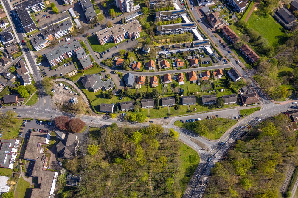 Hamm from the bird's eye view: Residential area of single-family settlement on street Zechenbahnweg in the district Bockum-Hoevel in Hamm at Ruhrgebiet in the state North Rhine-Westphalia, Germany