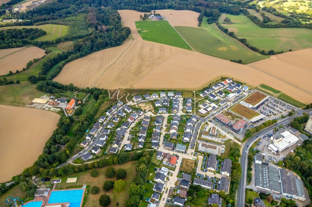 Aerial image Heiligenhaus - Single-family residential area of settlement in Heiligenhaus in the state North Rhine-Westphalia, Germany