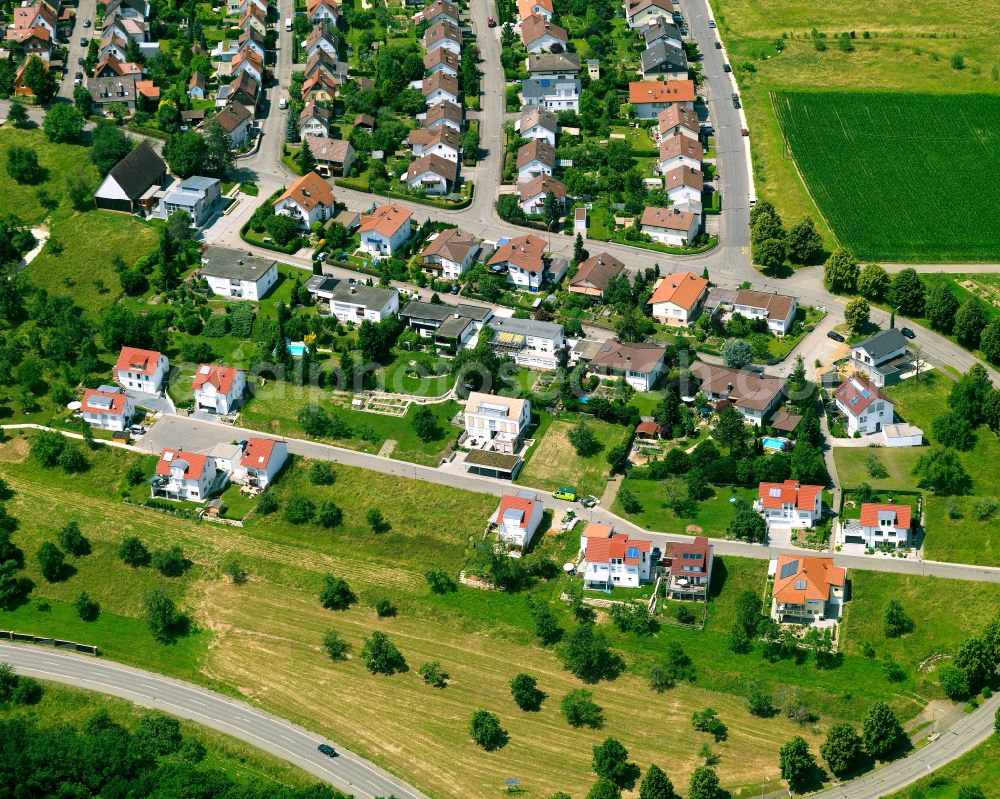 Aerial image Jettenburg - Single-family residential area of settlement in Jettenburg in the state Baden-Wuerttemberg, Germany
