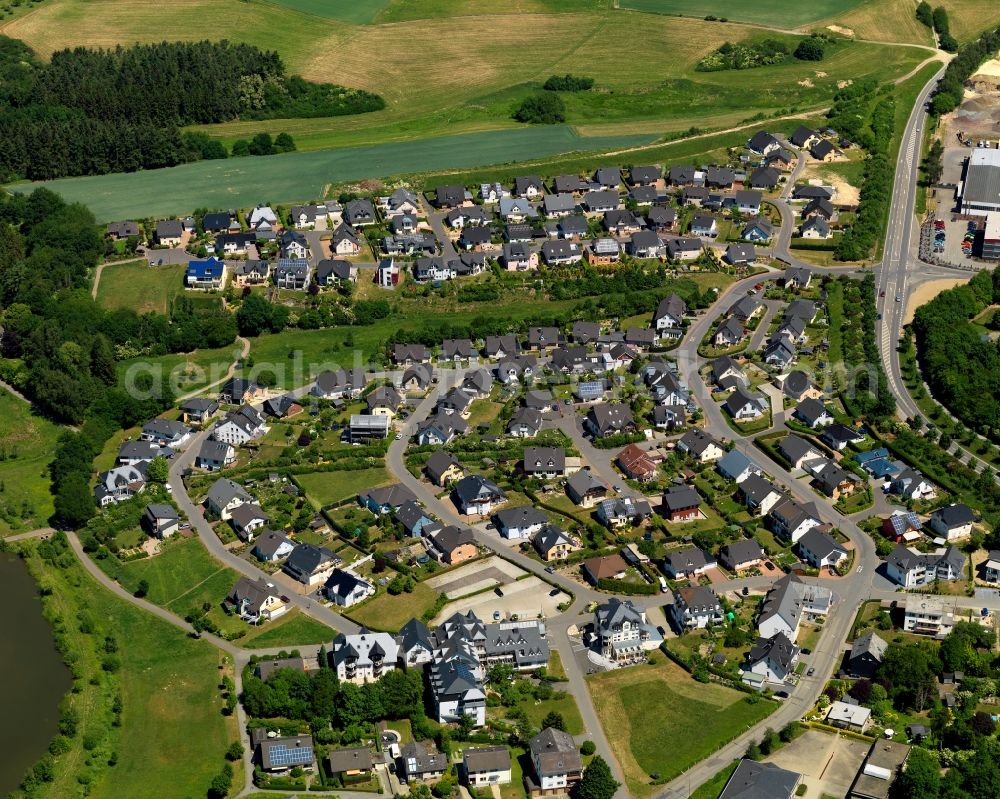 Aerial image Kastellaun - Single-family residential area of settlement in Kastellaun in the state Rhineland-Palatinate