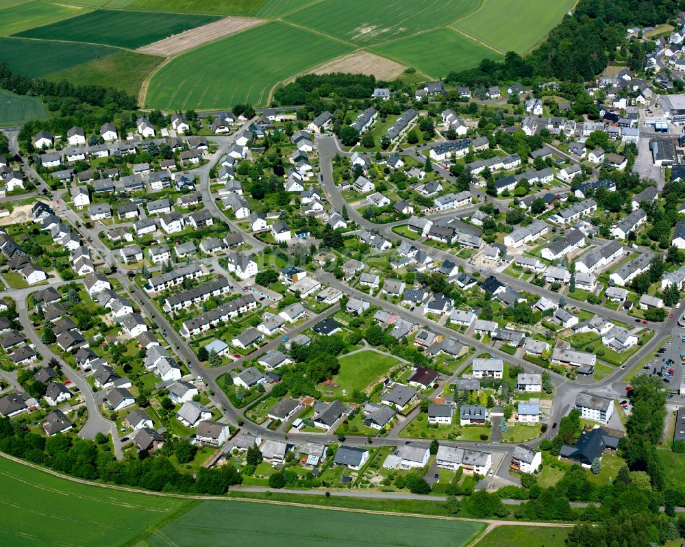 Aerial photograph Kastellaun - Single-family residential area of settlement in Kastellaun in the state Rhineland-Palatinate, Germany