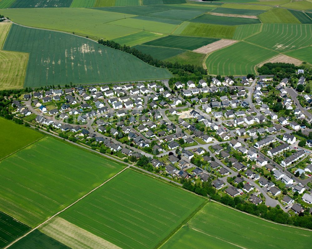 Kastellaun from above - Single-family residential area of settlement in Kastellaun in the state Rhineland-Palatinate, Germany
