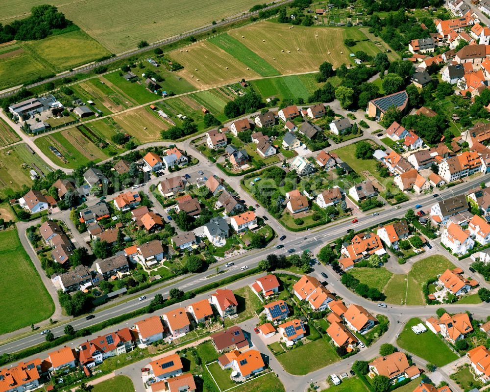 Aerial photograph Kiebingen - Single-family residential area of settlement in Kiebingen in the state Baden-Wuerttemberg, Germany
