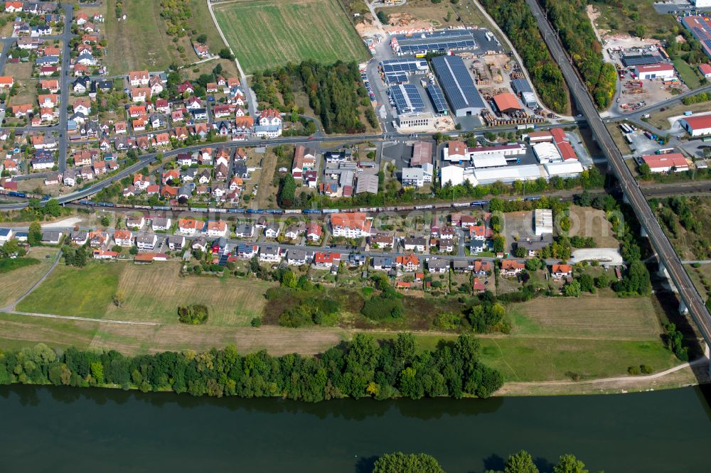 Aerial image Langenprozelten - Single-family residential area of settlement in Langenprozelten in the state Bavaria, Germany