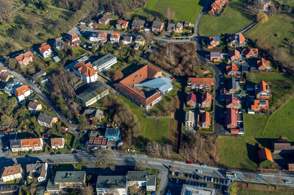 Aerial photograph Hamm - Single-family residential area of settlement on Loebbeweg in the district Herringen in Hamm in the state North Rhine-Westphalia, Germany