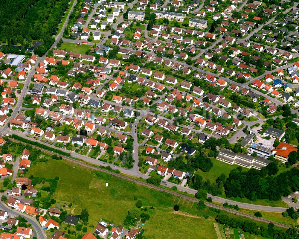 Aerial photograph Mössingen - Single-family residential area of settlement in Mössingen in the state Baden-Wuerttemberg, Germany