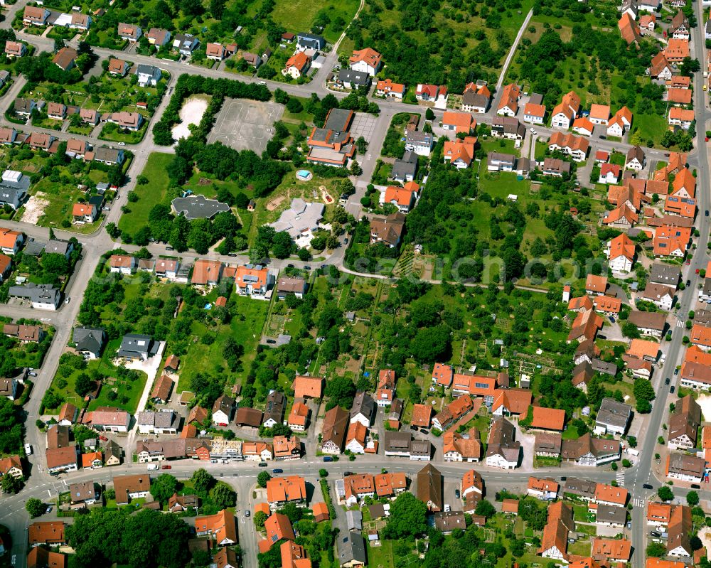 Aerial image Nehren - Single-family residential area of settlement in Nehren in the state Baden-Wuerttemberg, Germany