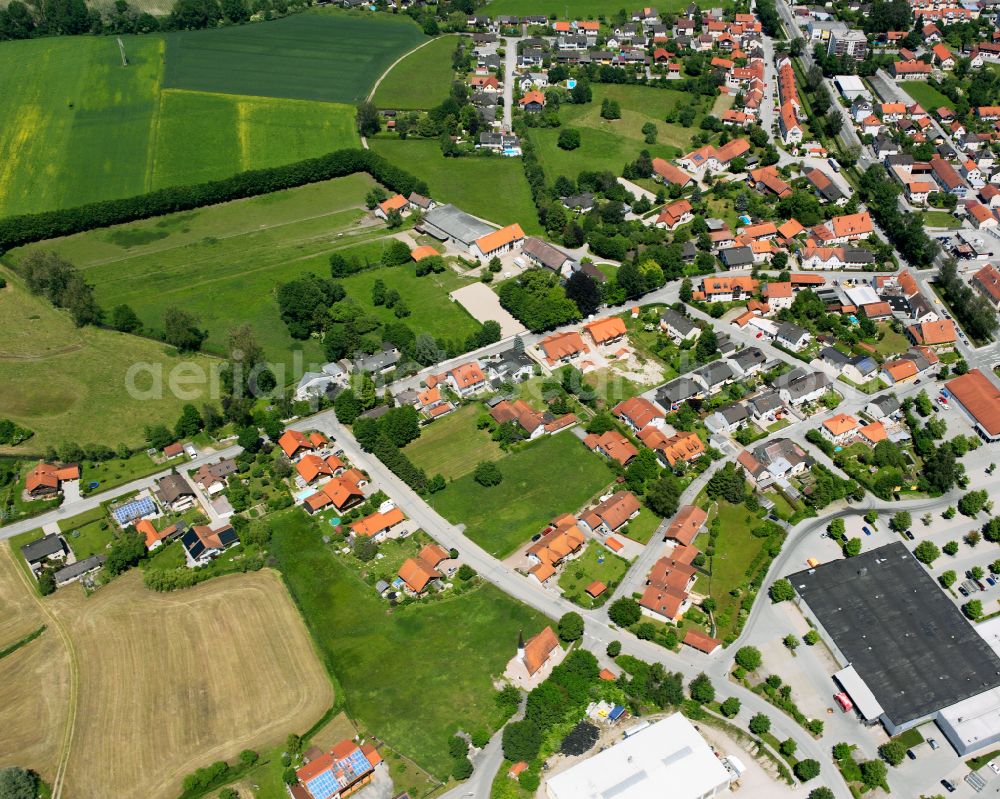 Aerial image Neuötting - Single-family residential area of settlement in Neuötting in the state Bavaria, Germany