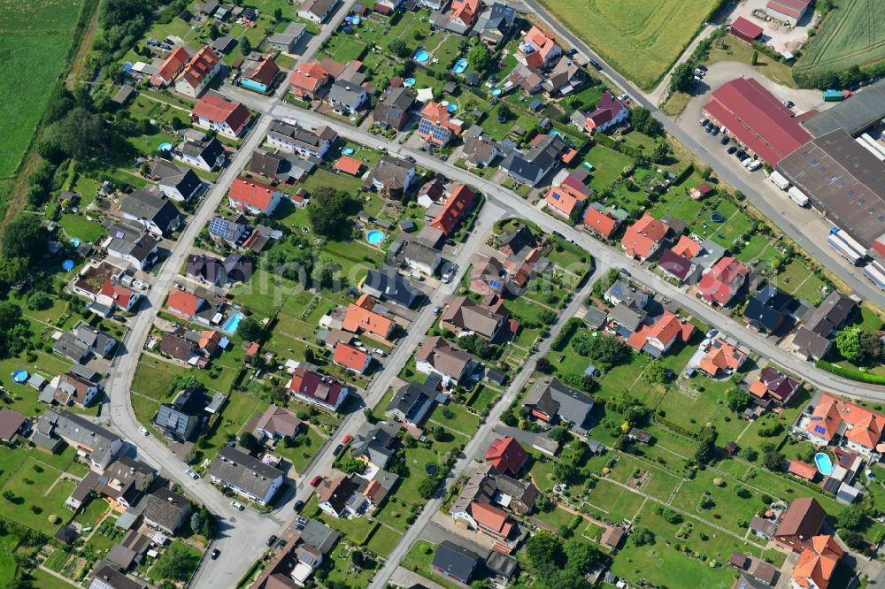 Aerial image Kalefeld - Single-family residential area of settlement Twetge - Bruchstrasse in Kalefeld in the state Lower Saxony, Germany