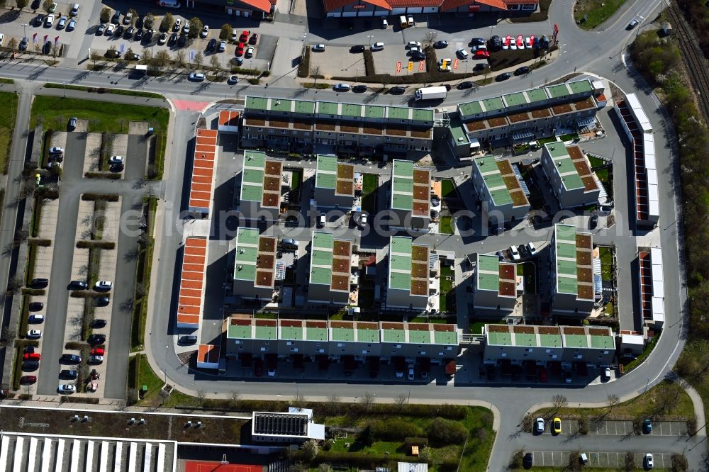 Aerial image Eckental - Single-family residential area of settlement on Neunkirchener Strasse in the district Eschenau in Eckental in the state Bavaria, Germany