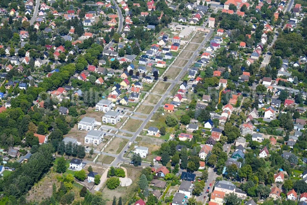 Aerial photograph Berlin - Single-family residential area of settlement Pfarrhufenanger in the district Hellersdorf in Berlin, Germany
