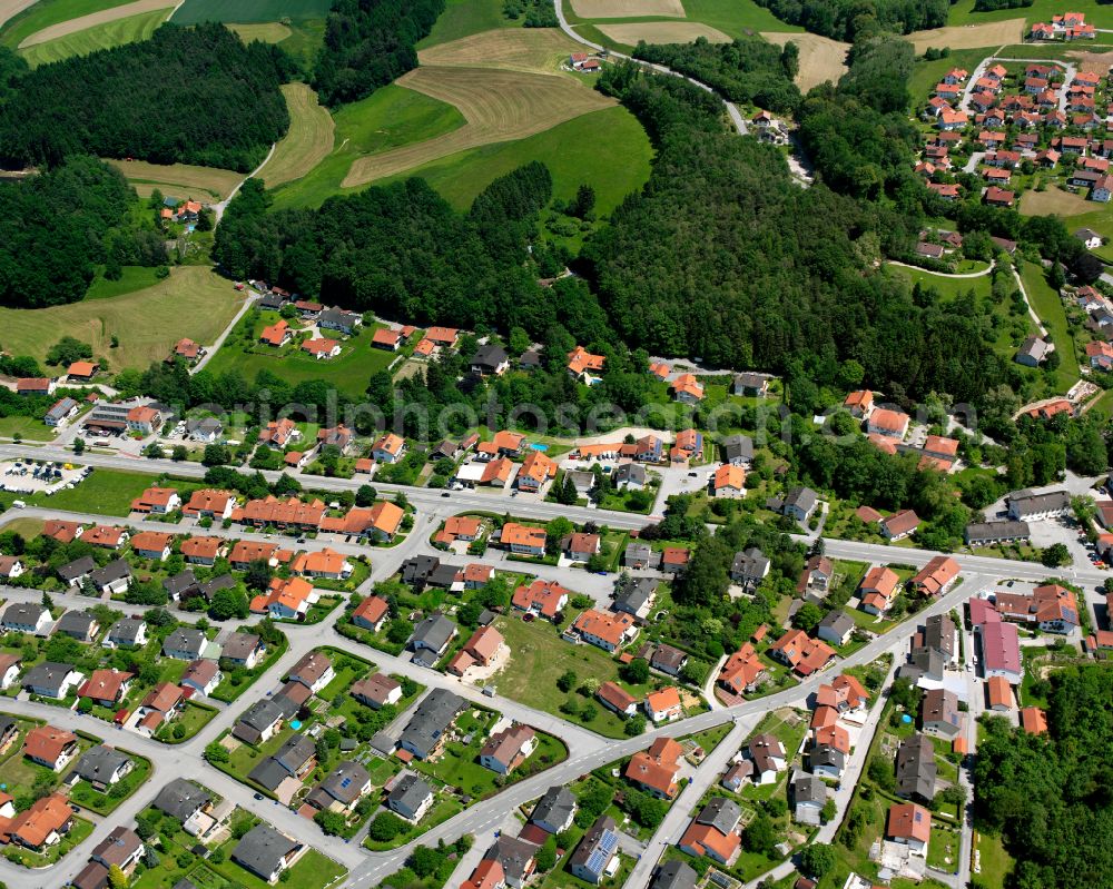 Aerial image Reischach - Single-family residential area of settlement in Reischach in the state Bavaria, Germany