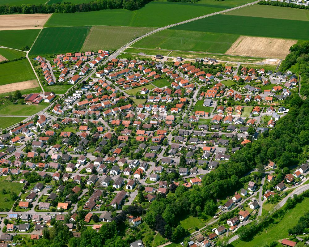 Aerial image Rißegg - Single-family residential area of settlement in Rißegg in the state Baden-Wuerttemberg, Germany