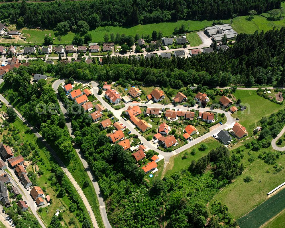 Schietingen from the bird's eye view: Single-family residential area of settlement in Schietingen in the state Baden-Wuerttemberg, Germany