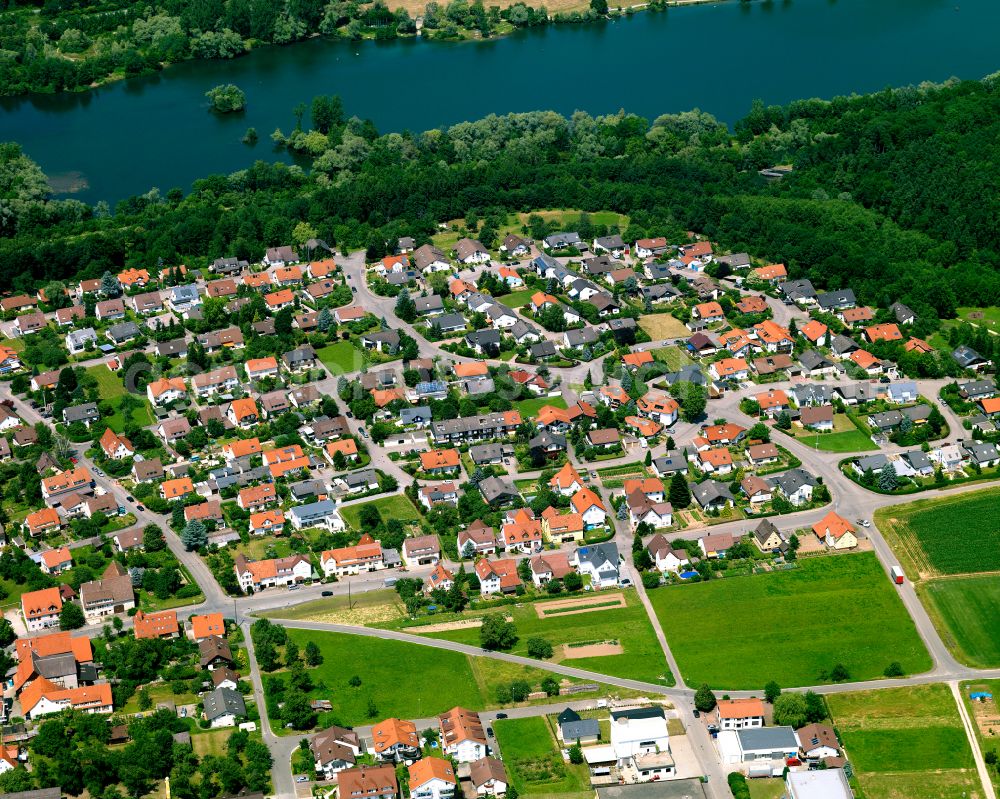 Sickenhausen from above - Single-family residential area of settlement in Sickenhausen in the state Baden-Wuerttemberg, Germany