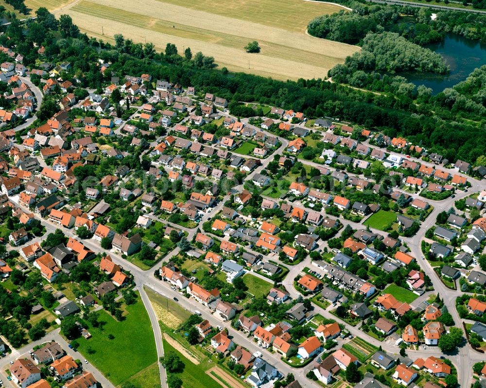 Sickenhausen from the bird's eye view: Single-family residential area of settlement in Sickenhausen in the state Baden-Wuerttemberg, Germany