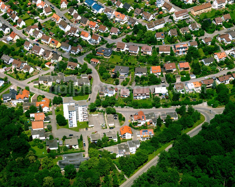 Aerial image Sickenhausen - Single-family residential area of settlement in Sickenhausen in the state Baden-Wuerttemberg, Germany