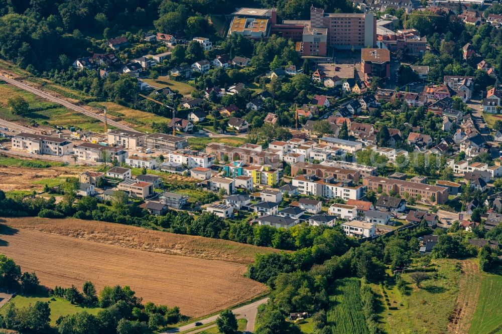 Aerial photograph Lahr/Schwarzwald - Single-family residential area of settlement Stadtteil Burkheim in Lahr/Schwarzwald in the state Baden-Wurttemberg, Germany