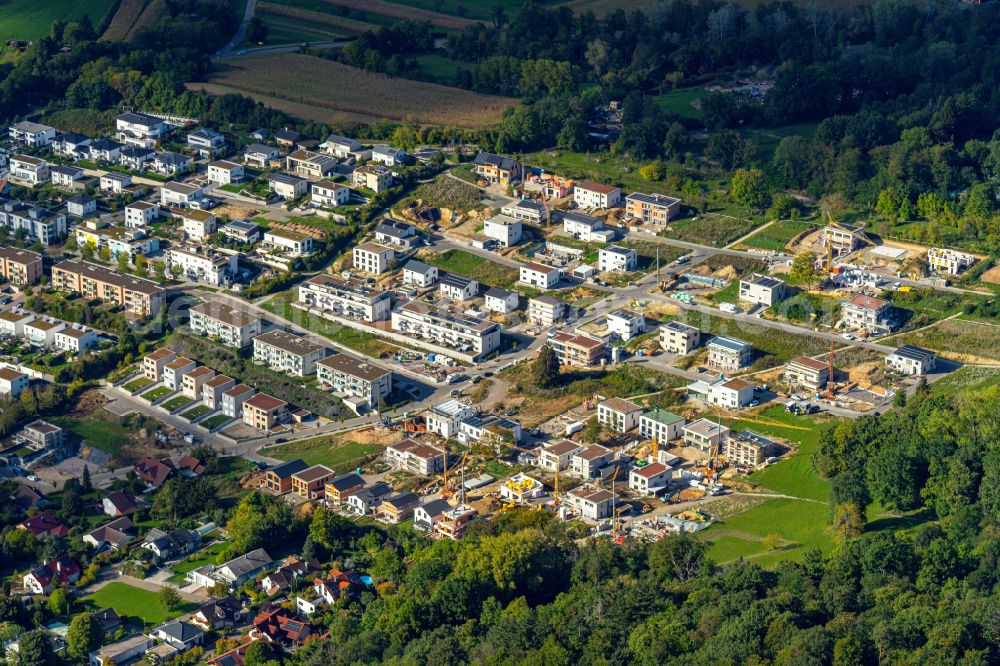 Aerial photograph Lahr/Schwarzwald - Single-family residential area of settlement Stadtteil Burkheim in Lahr/Schwarzwald in the state Baden-Wurttemberg, Germany