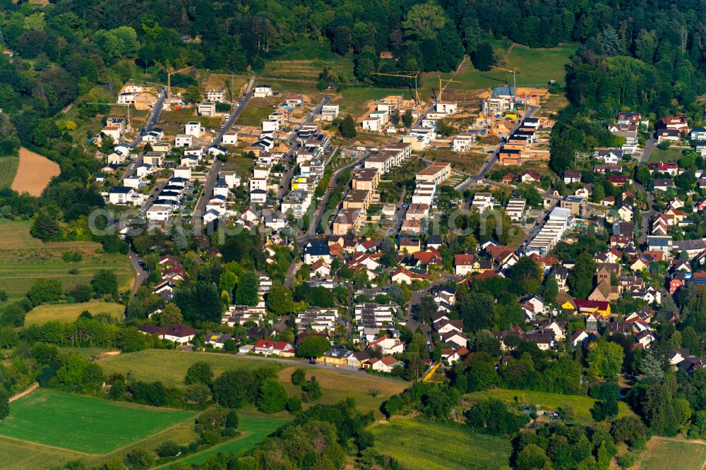 Aerial image Lahr/Schwarzwald - Single-family residential area of settlement Stadtteil Burkheim in Lahr/Schwarzwald in the state Baden-Wurttemberg, Germany