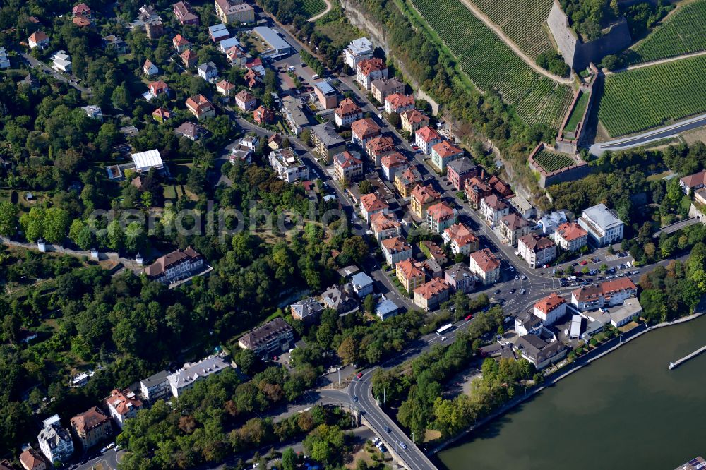 Steinbachtal from above - Single-family residential area of settlement in Steinbachtal in the state Bavaria, Germany