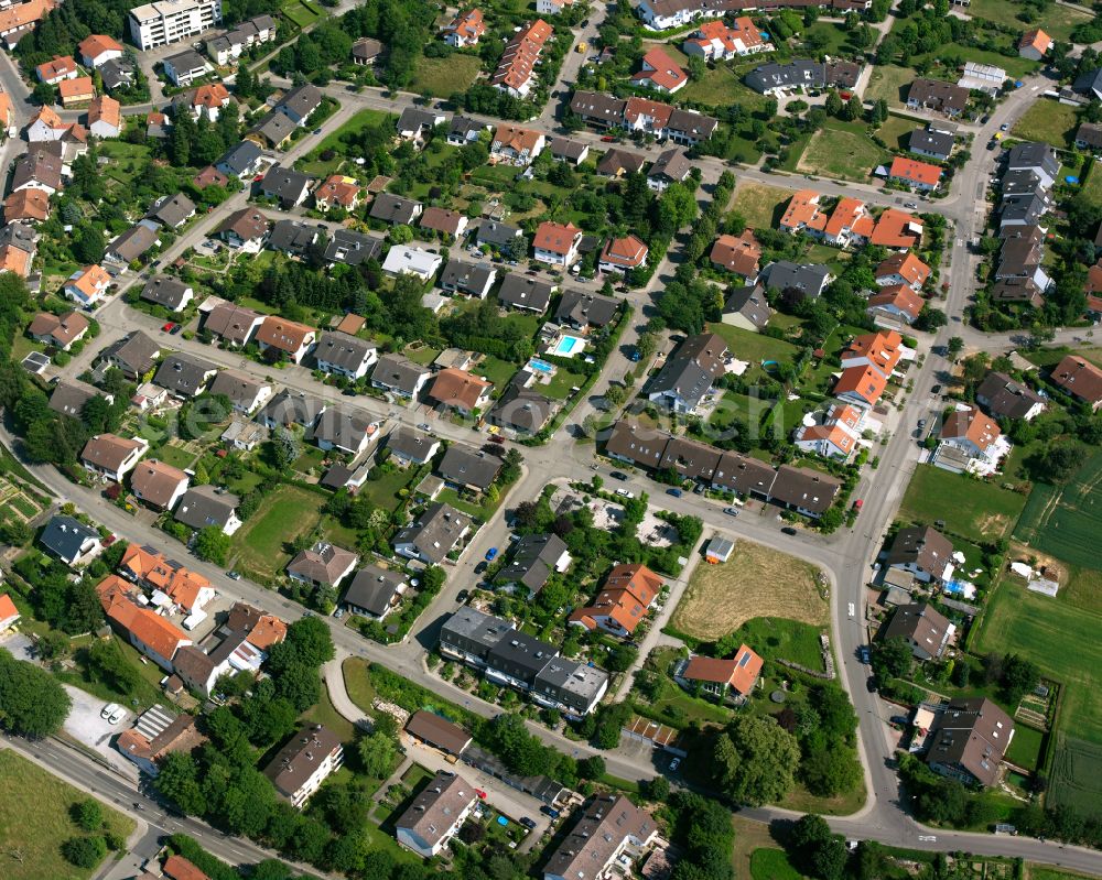 Aerial photograph Stupferich - Single-family residential area of settlement in Stupferich in the state Baden-Wuerttemberg, Germany