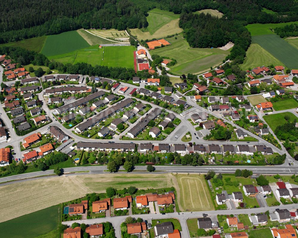Teising from the bird's eye view: Single-family residential area of settlement in Teising in the state Bavaria, Germany