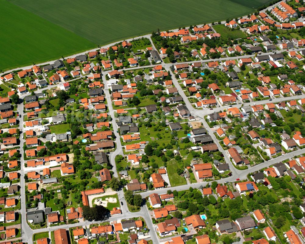 Aerial photograph Töging am Inn - Single-family residential area of settlement in Töging am Inn in the state Bavaria, Germany