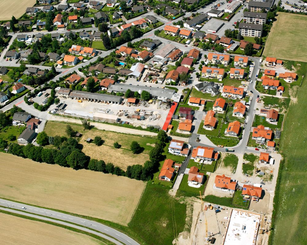 Aerial image Töging am Inn - Single-family residential area of settlement in Töging am Inn in the state Bavaria, Germany