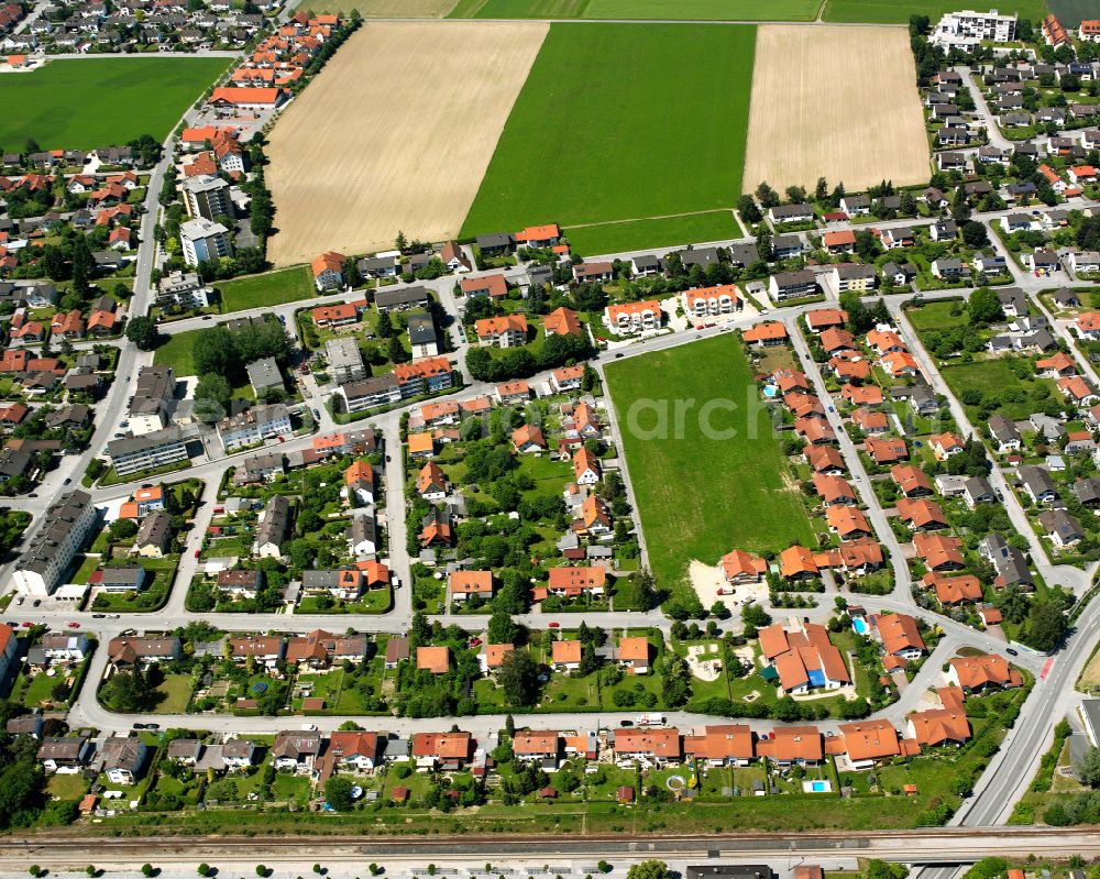 Aerial photograph Töging am Inn - Single-family residential area of settlement in Töging am Inn in the state Bavaria, Germany