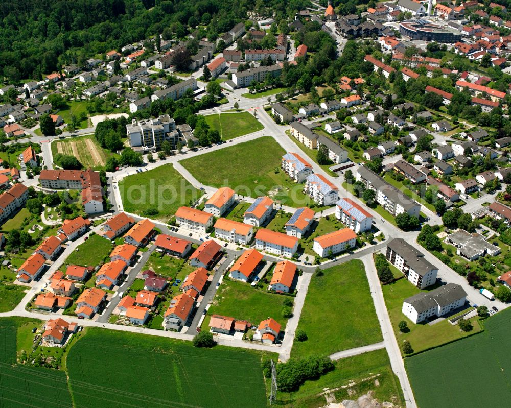Thalhausen from above - Single-family residential area of settlement in Thalhausen in the state Bavaria, Germany