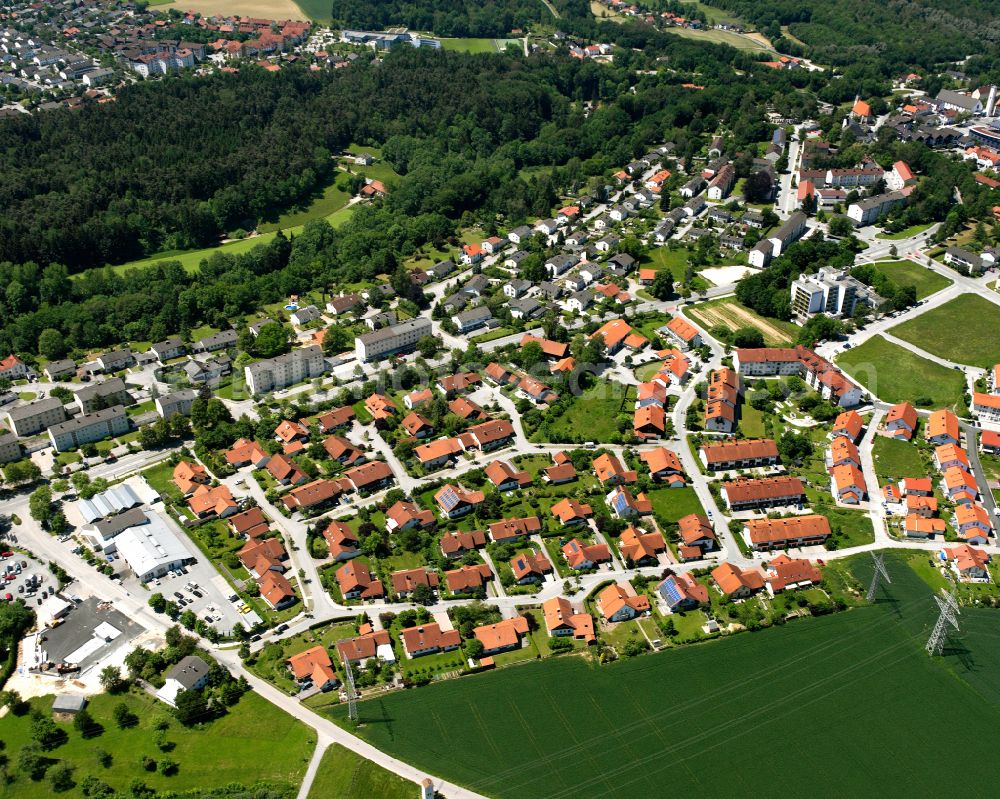 Thalhausen from the bird's eye view: Single-family residential area of settlement in Thalhausen in the state Bavaria, Germany