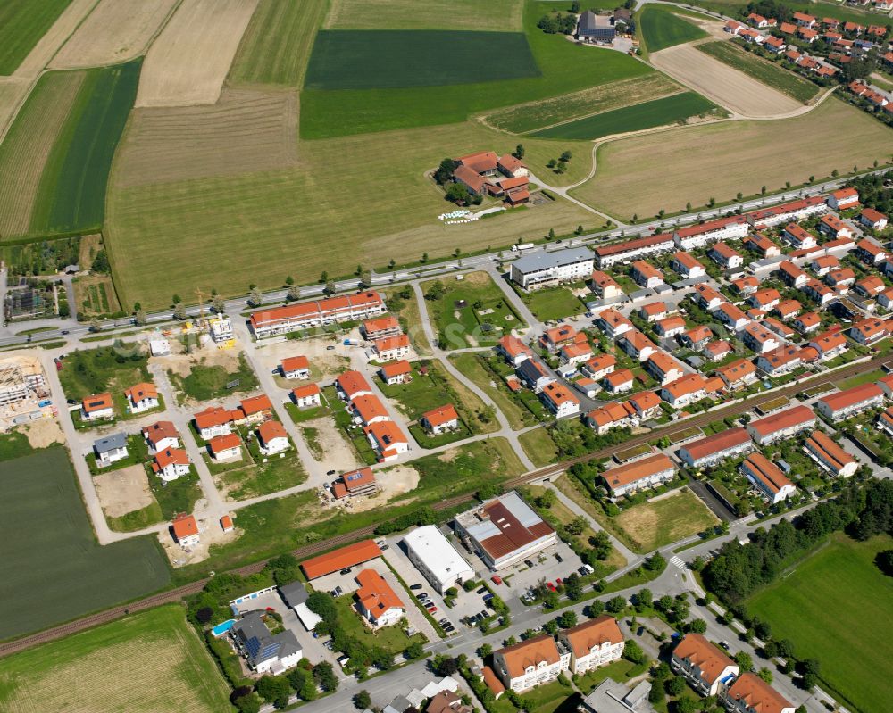 Aerial image Unghausen - Single-family residential area of settlement in Unghausen in the state Bavaria, Germany
