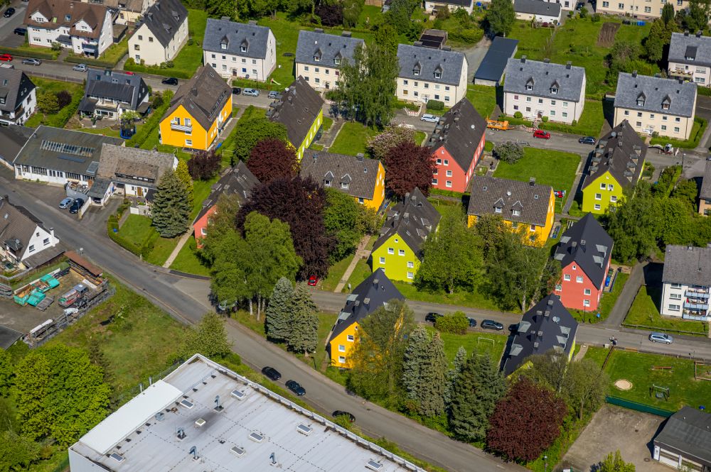Aerial photograph Velmede - Residential area of single-family settlement in Velmede at Sauerland in the state North Rhine-Westphalia, Germany