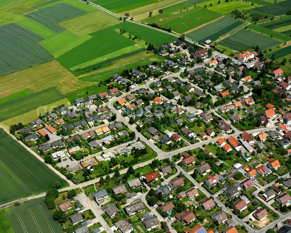 Vollmaringen from the bird's eye view: Single-family residential area of settlement in Vollmaringen in the state Baden-Wuerttemberg, Germany