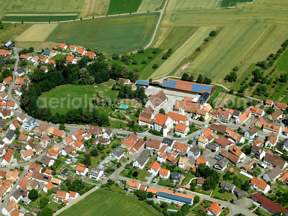 Aerial image Wachendorf - Single-family residential area of settlement in Wachendorf in the state Baden-Wuerttemberg, Germany