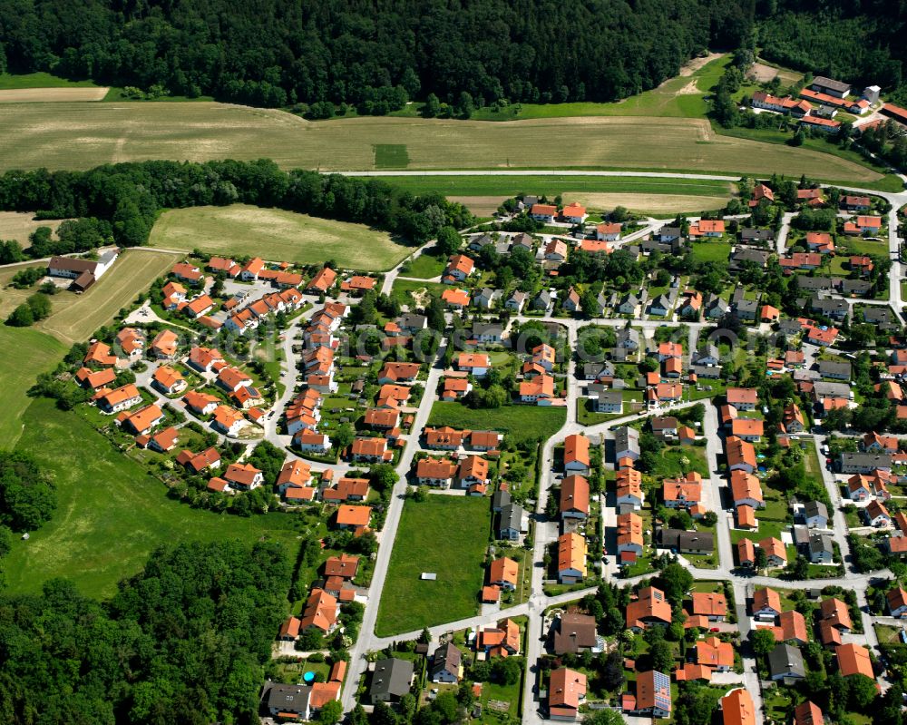 Aerial image Wald a.d.Alz - Single-family residential area of settlement in Wald a.d.Alz in the state Bavaria, Germany
