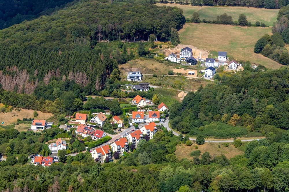 Aerial photograph Ennepetal - Single-family residential area of settlement in the forest area in Ennepetal in the state North Rhine-Westphalia, Germany