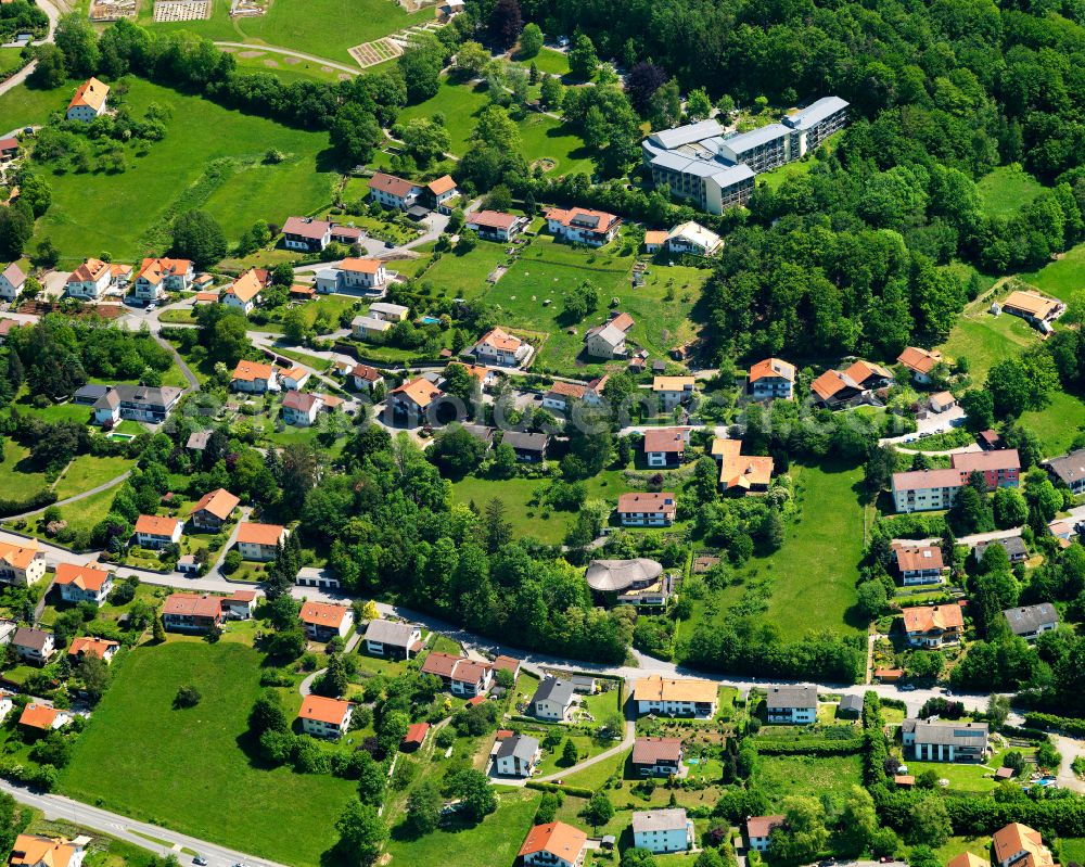 Waldkirchen from the bird's eye view: Single-family residential area of settlement in Waldkirchen in the state Bavaria, Germany