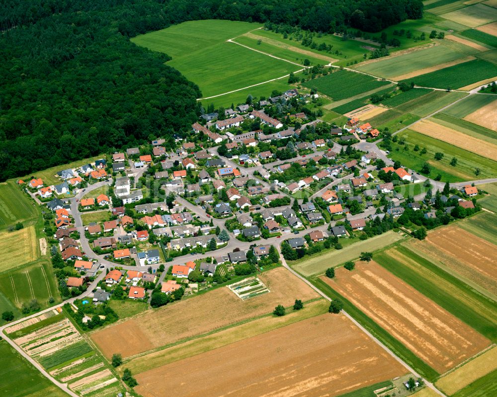 Aerial photograph Wankheim - Single-family residential area of settlement in Wankheim in the state Baden-Wuerttemberg, Germany