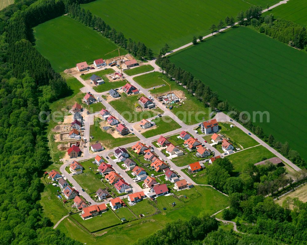 Aerial photograph Warthausen - Single-family residential area of settlement in Warthausen in the state Baden-Wuerttemberg, Germany