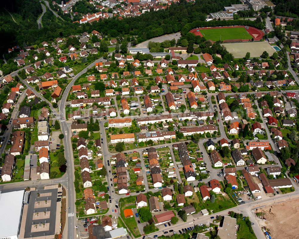 Wimberg from the bird's eye view: Single-family residential area of settlement in Wimberg in the state Baden-Wuerttemberg, Germany